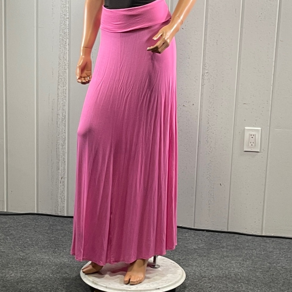 * Isaac Liev Women’s Pink Pull-on Maxi Skirt Sz XL